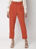 VERO MODA Slim Fit Women Orange Trousers