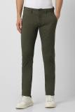 PETER ENGLAND Skinny Fit Men Green Trousers