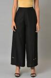 W Regular Fit Women Black Trousers