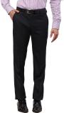 PARK AVENUE Regular Fit Men Black Trousers