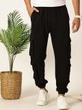 Mast & Harbour Regular Fit Men Black Trousers