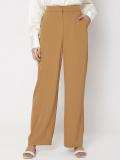 VERO MODA Regular Fit Women Brown Trousers