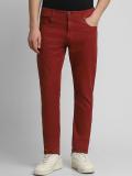 PETER ENGLAND Tapered Men Maroon Trousers