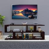 Furnifry Engineered Wood S-Shape Entertainment Unit/Freestanding Large Set Top Box Stand/ Engineered Wood TV Entertainment Unit (Finish Color - Wenge, DIY(Do-It-Yourself))