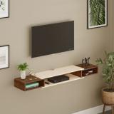 BLUEWUD Toska Large TV Stand with Storage Shelves for Decor Display Upto 50 Inches Engineered Wood TV Entertainment Unit (Finish Color - Brown Maple & Beige, DIY(Do-It-Yourself))