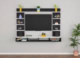 RADHACRAFT Engineered Wood TV Entertainment Unit (Finish Color - Black white, DIY(Do-It-Yourself))