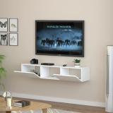 REDWUD TV Unit/ TV Cabinet/ TV Stand Engineered Wood TV Entertainment Unit (Finish Color - White, DIY(Do-It-Yourself))