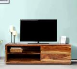 Ikiriya Rosewood ( Sheesham ) Solid Wood TV Entertainment Unit (Finish Color - Teak, Pre-assembled)