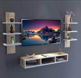 PepperWood Engineered Wood TV Entertainment Unit (Finish Color - Oak White, DIY(Do-It-Yourself))