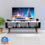 Flipkart Perfect Homes Studio Wooden Wall Mounted Floating TV Stand/TV Entertainment Unit/TV Cabinet Engineered Wood TV Entertainment Unit (Finish Color - Black and White, DIY(Do-It-Yourself))