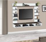 aashidecor Engineered Wood TV Entertainment Unit (Finish Color - white /Brown, DIY(Do-It-Yourself))