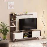 BLUEWUD Rowlet Mini TV Unit With Storage Shelves for Books & D cor Upto 42 Inches TV Engineered Wood TV Entertainment Unit (Finish Color - Brown, DIY(Do-It-Yourself))