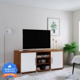 Flipkart Perfect Homes Riobo Engineered Wood TV Entertainment Unit (Finish Color - Walnut & White, Knock Down)