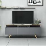 Divysa Berlin_TVUnit_PP Engineered Wood TV Entertainment Unit (Finish Color - Oak & Grey, DIY(Do-It-Yourself))