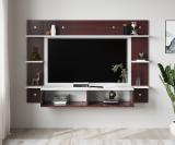 CuteKitchen CK ET 290 Radhekrishna Engineered Wood TV Entertainment Unit (Finish Color - Frosty white and Beech, DIY(Do-It-Yourself))