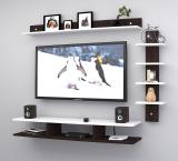 REDWUD Hazel TV Unit Engineered Wood TV Entertainment Unit (Finish Color - Wenge White, DIY(Do-It-Yourself))