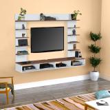 Delite Kom Flex (Ideal TV Size: Upto 42 inch) Engineered Wood TV Entertainment Unit (Finish Color - White_Acacia Dark, DIY(Do-It-Yourself))