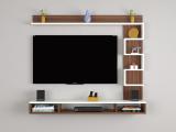 WonderWood Engineered Wood TV Entertainment Unit (Finish Color - Teak Natural /White, DIY(Do-It-Yourself))