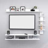 REDWUD Engineered Wood TV Entertainment Unit (Finish Color - White, DIY(Do-It-Yourself))