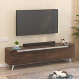 BLUEWUD Blesky TV Entertainment Unit Set Top Box Stand/TV Cabinet with Shelves Engineered Wood TV Entertainment Unit (Finish Color - Brown Maple, DIY(Do-It-Yourself))