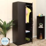 Home Full Engineered Wood 2 Door Wardrobe (Finish Color - Wenge, Knock Down)