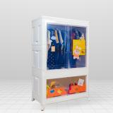 The Tickle Toe T3-HX001012O Plastic 2 Door Wardrobe (Finish Color - Orange, DIY(Do-It-Yourself))