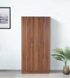 Mintwud from Pepperfry FN2209940-S-WH43360 Engineered Wood 3 Door Wardrobe (Finish Color - Brown, Knock Down)