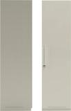 CASPIAN Wooden Almirah for Clothes and Stacking space -Home Furniture Storage Engineered Wood 1 Door Wardrobe (Finish Color - White, Pre-assembled)