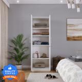 Wakefit Twill Engineered Wood 2 Door Wardrobe (Finish Color - Frosty White without Drawer & Hanging Space, Knock Down)