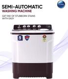 Lloyd 7.5 kg GLWS755AC Semi Automatic Top Load Washing Machine (GLWMS75DDMAC, by Havells 1300 RPM, Soak Function, 3 Wash Programs, Swift Dry, Magic Filter Maroon, White)