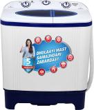 Intex 6.5 kg SA65NBPT Semi Automatic Top Load Washing Machine (With Air Dry Technology, Wave Pulsator Design, Magic Filter Transparent Lid Blue, White)