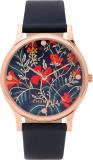 Teal By Chumbak Floral Spout Wrist Watch - Black Urban Countryside Analog Watch  - For Women