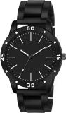 luxurit Luxurit's Black Stainless Steel Round Dial Analog Watch  - For Men