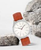 TIMEX White Dial Leather Strap Analog Watch  - For Men