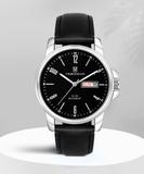 TIMEWEAR 308BDTG TIMEWEAR New Track Number Dial, Day & Date, Black Leather Strap Analog Watch  - For Men
