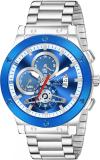 PIRASO HUB-LOT 2025 BLUE SILVER CHAIN ANALOG WATCH DATE DISPLAY BLUE DIAL AND SILVER CHAIN (WATCH FOR MEN) Analog Watch  - For Men