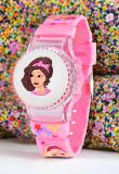 Shocknshop Kids Rotating LED Beautiful Dazzling Doll with Moveable Top Cover Digital Watch  - For Girls