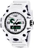 Shocknshop Dual Time Outdoor Sports Multifunctional Black Dial Analog-Digital Watch  - For Men