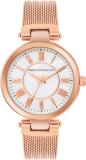 French Connection Opaline 3Hands Silver Dial Rose Gold Analog Watch  - For Women