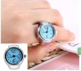 Shree Enterprise Creative Stylish Silver Stretchable Quartz Finger Ring Watch For Women & Men Sky Blue Analog Watch  - For Men & Women