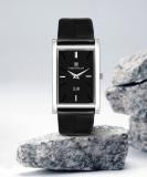 TIMEWEAR 290BDTG TIMEWEAR Slim Series Black Dial Black Leather Strap Two Hands Analog Watch  - For Men