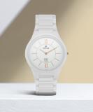 Titan Edge Ceramic Quartz in Arctic White Dial Analog Watch  - For Men