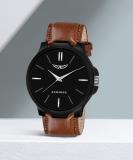 ANALOGUE Midnight Black Dial and Caramel Brown Synthetic Leather Wrinkle-Free Strap Midnight Black Dial and Caramel Brown Synthetic Leather Wrinkle-Free Strap Analog Watch  - For Men