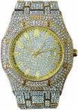 SAFISHA Luxury Unisex Crystal Watch Fashion Bling Iced Out Encrusted Diamond Watch Luxury Mens Crystal Watch Fashion Bling Iced Out Encrusted Diamond Watch Analog Watch  - For Men