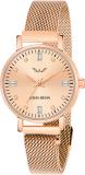 LOUIS DEVIN LD-RG184-RG Rose Gold Plated Mesh Chain Analog Watch  - For Women