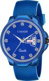 Casado Diamond Studded Dial | All Blue | Trending Day and Date | Silicon Mesh | Boys Diamond Studded Dial | All Blue | Trending Day and Date | Silicon Mesh | Boys Analog Watch  - For Men