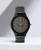 Titan Edge Ceramic Quartz in Rich Black Dial Analog Watch  - For Men