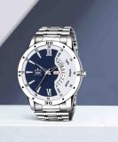 LIMESTONE Bleed Blue Day and Date Functioning Steel Strap Adult Boys Analog Watch  - For Men