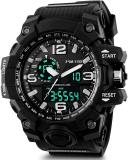 Shocknshop Dual Time Outdoor Sports Multifunctional Black Dial Analog-Digital Watch  - For Men