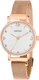 CRESTELLO CR-RG146-SLV Rose Gold Plated Mesh Chain Analog Watch  - For Women